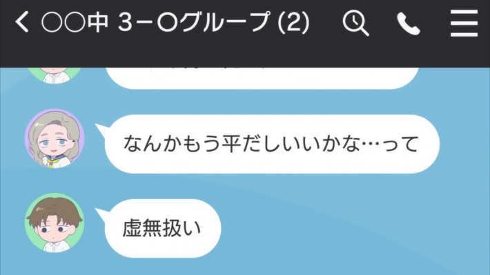 東と平のグループチャット