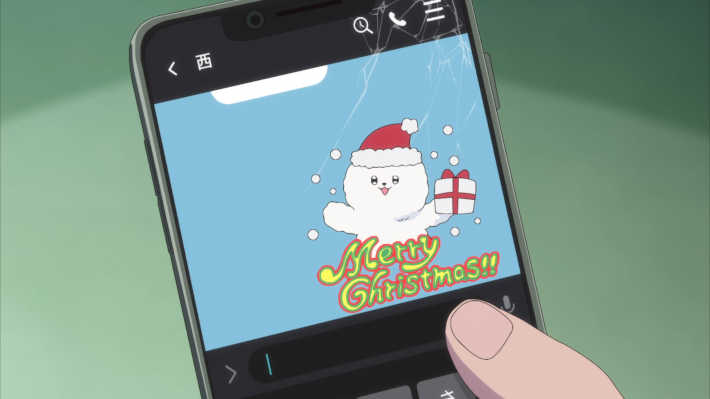 ひび割れてるスマホ